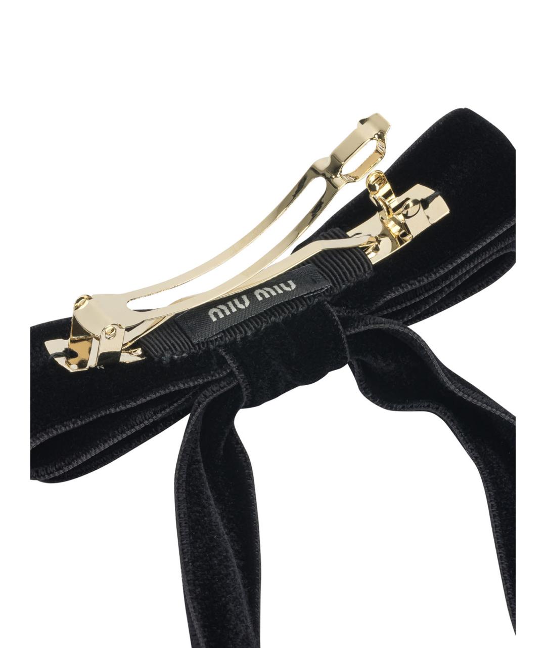 MIU MIU Черная заколка, фото 2