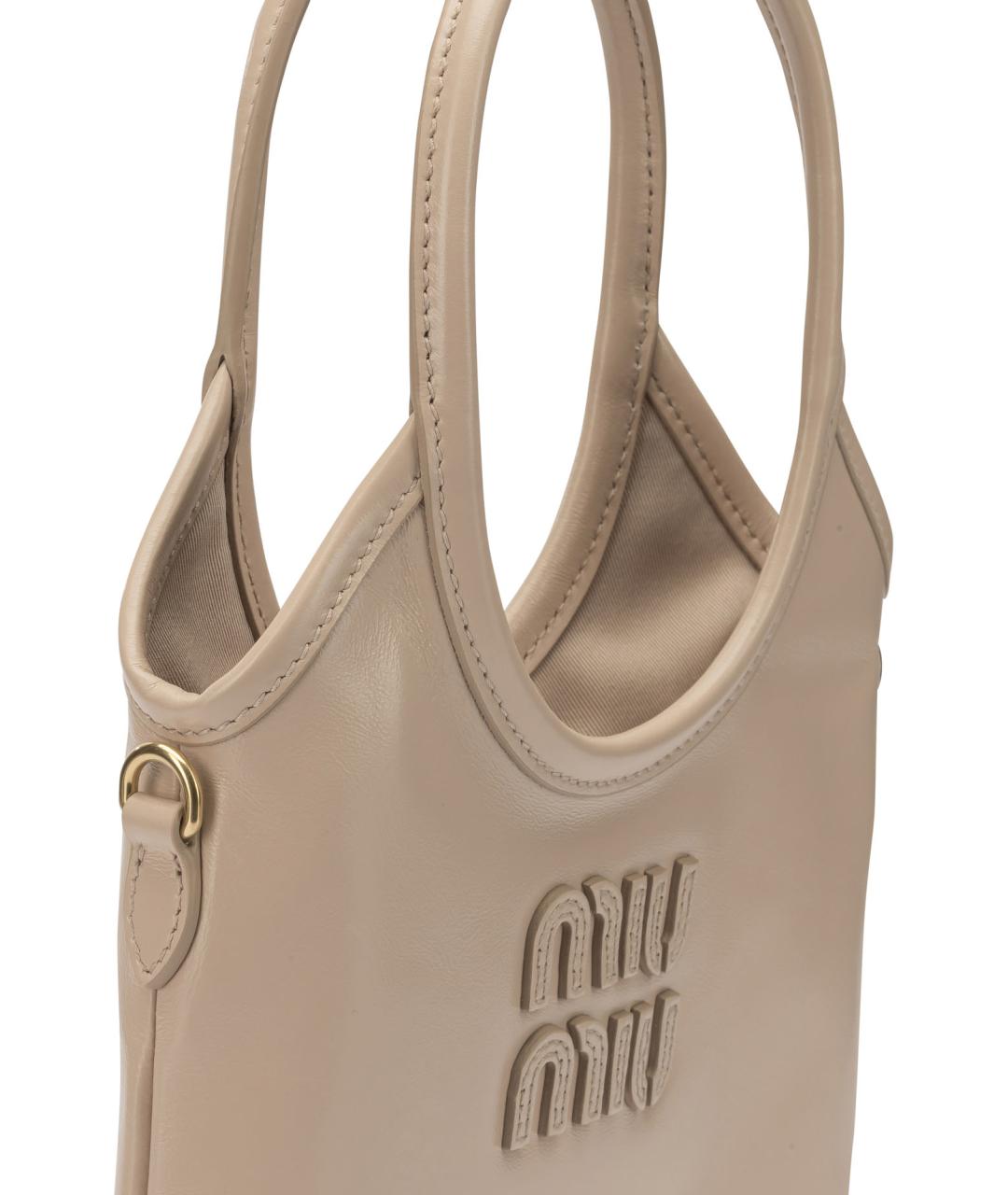 MIU MIU Розовая кожаная сумка тоут, фото 4