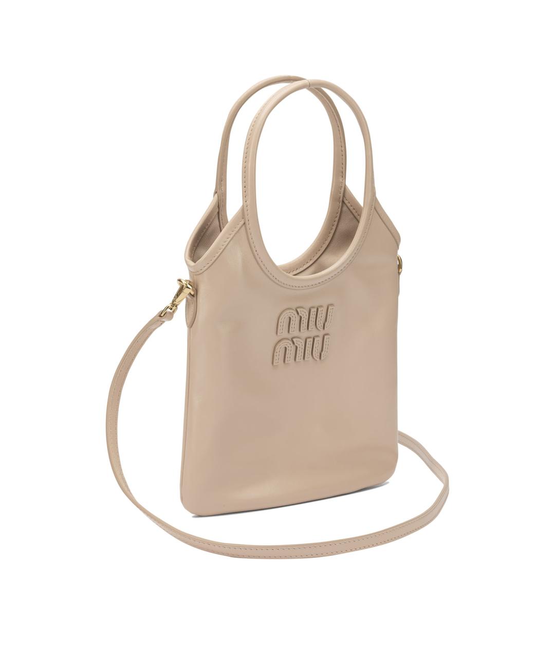 MIU MIU Розовая кожаная сумка тоут, фото 2