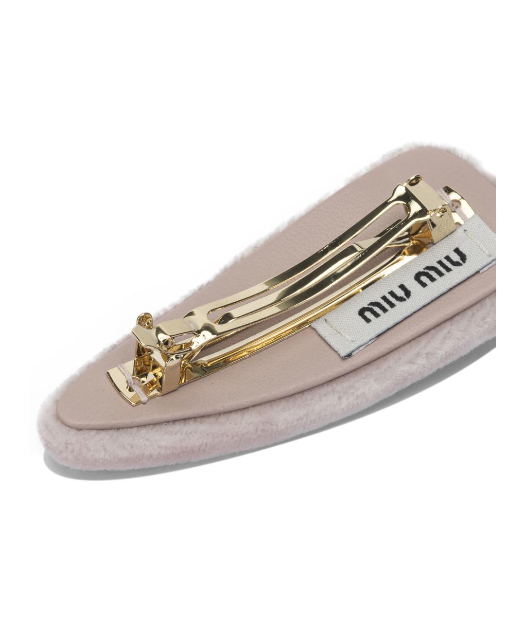 MIU MIU Розовая заколка, фото 2