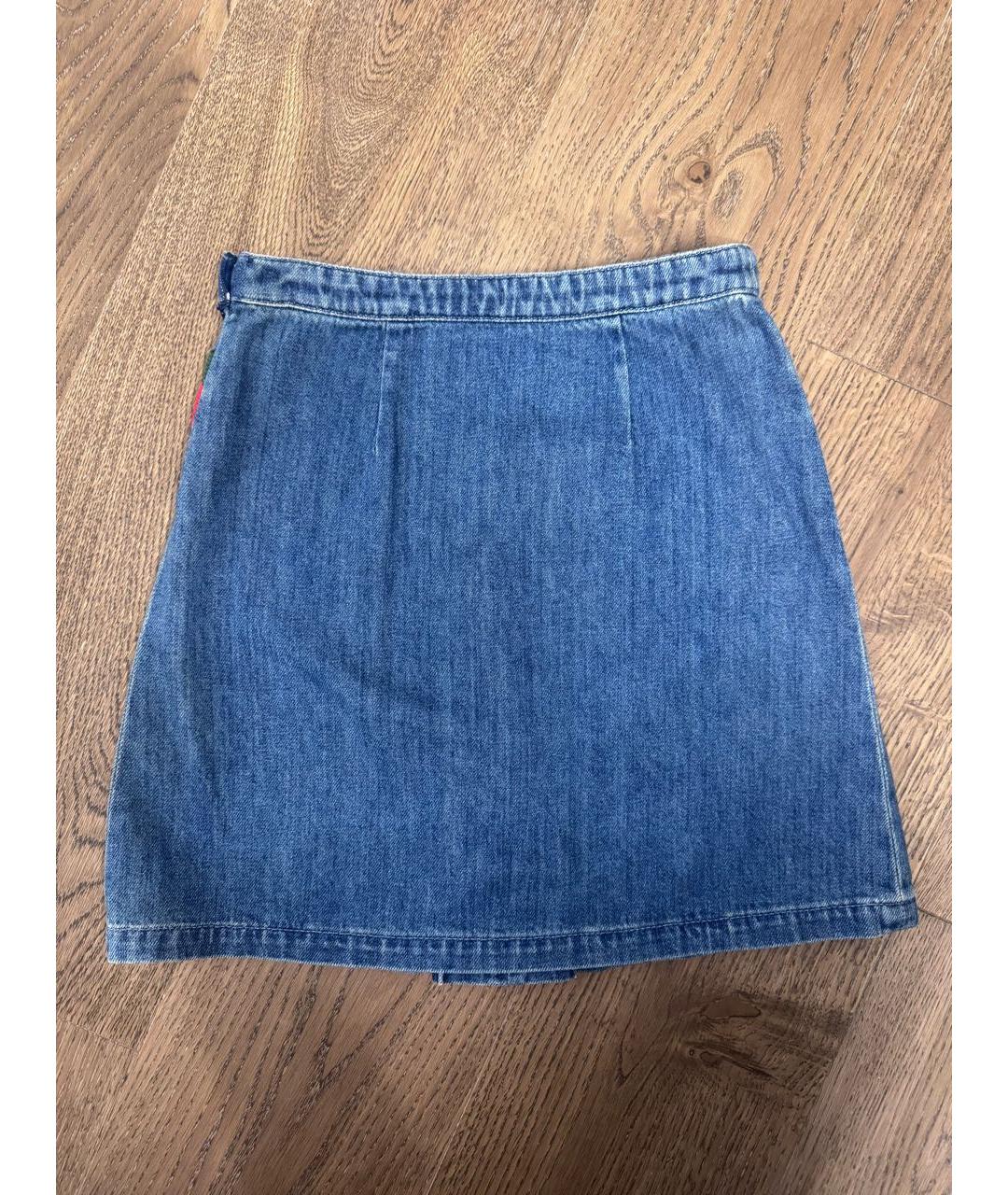 GUCCI Синяя деним юбка, фото 2