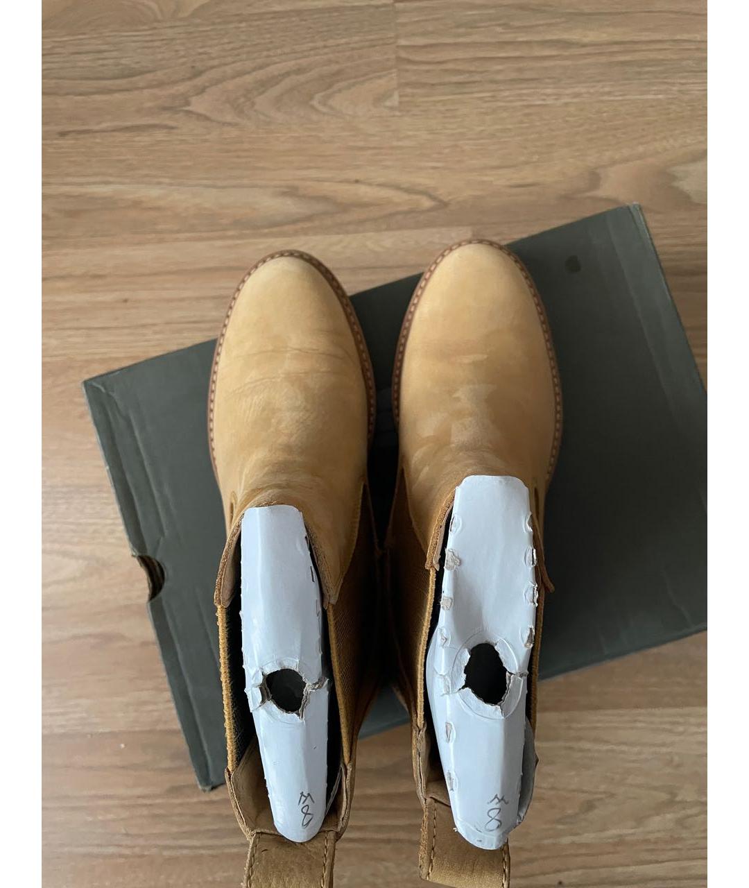 TIMBERLAND Горчичные кожаные ботинки, фото 3