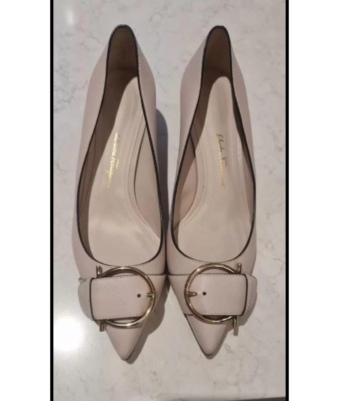 FERRAGAMO Розовые кожаные туфли, фото 2