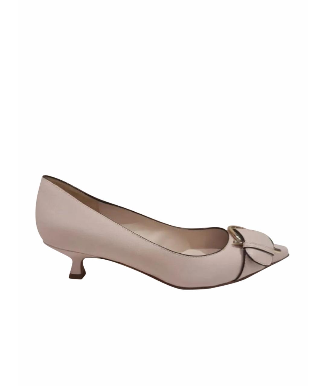 FERRAGAMO Розовые кожаные туфли, фото 1