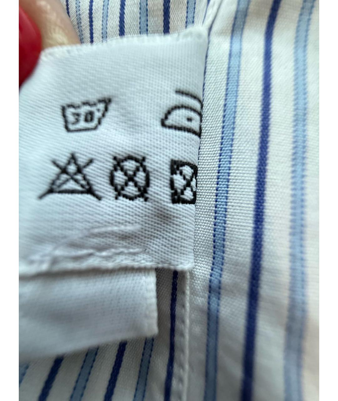 LANVIN Голубая хлопковая кэжуал рубашка, фото 6