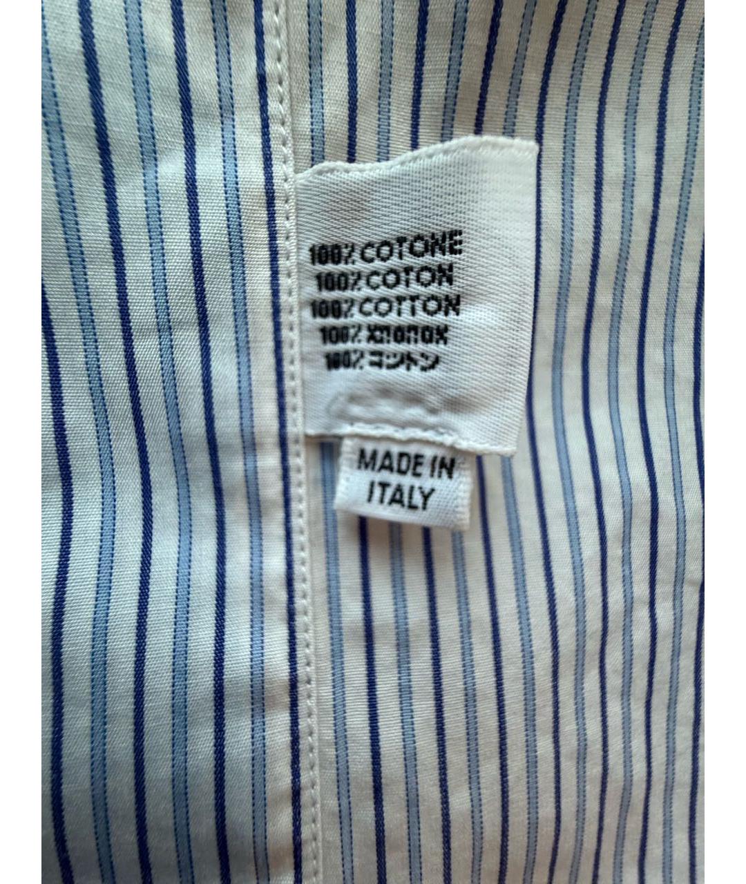 LANVIN Голубая хлопковая кэжуал рубашка, фото 5