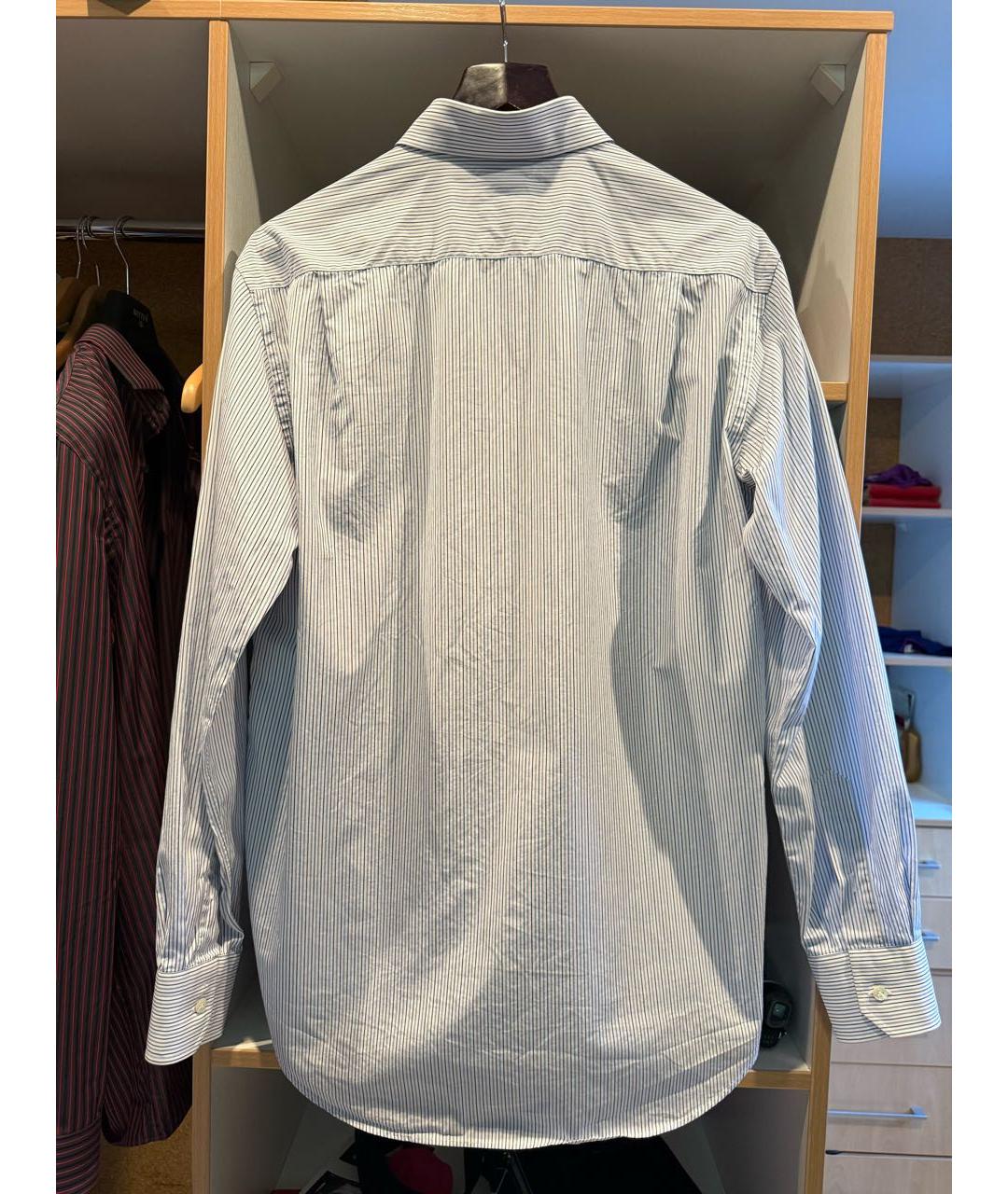 LANVIN Голубая хлопковая кэжуал рубашка, фото 2