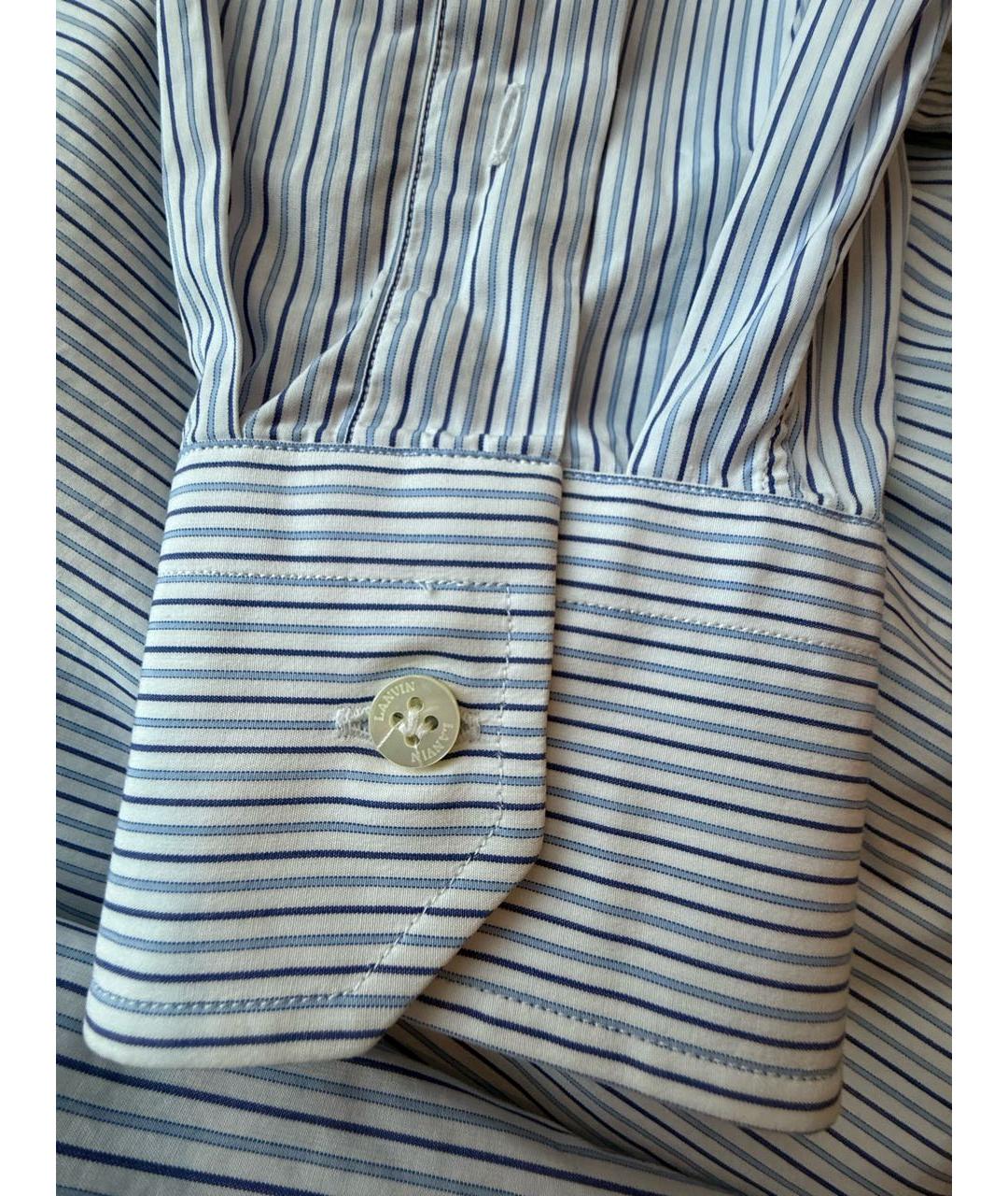 LANVIN Голубая хлопковая кэжуал рубашка, фото 4