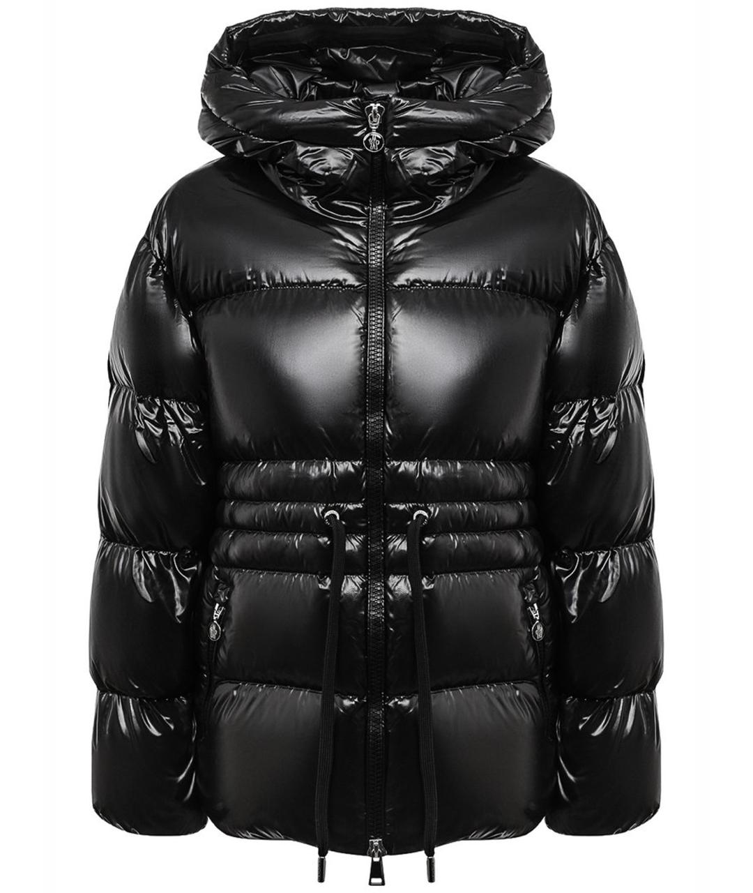 MONCLER Серебрянный полиамидовый пуховик, фото 1