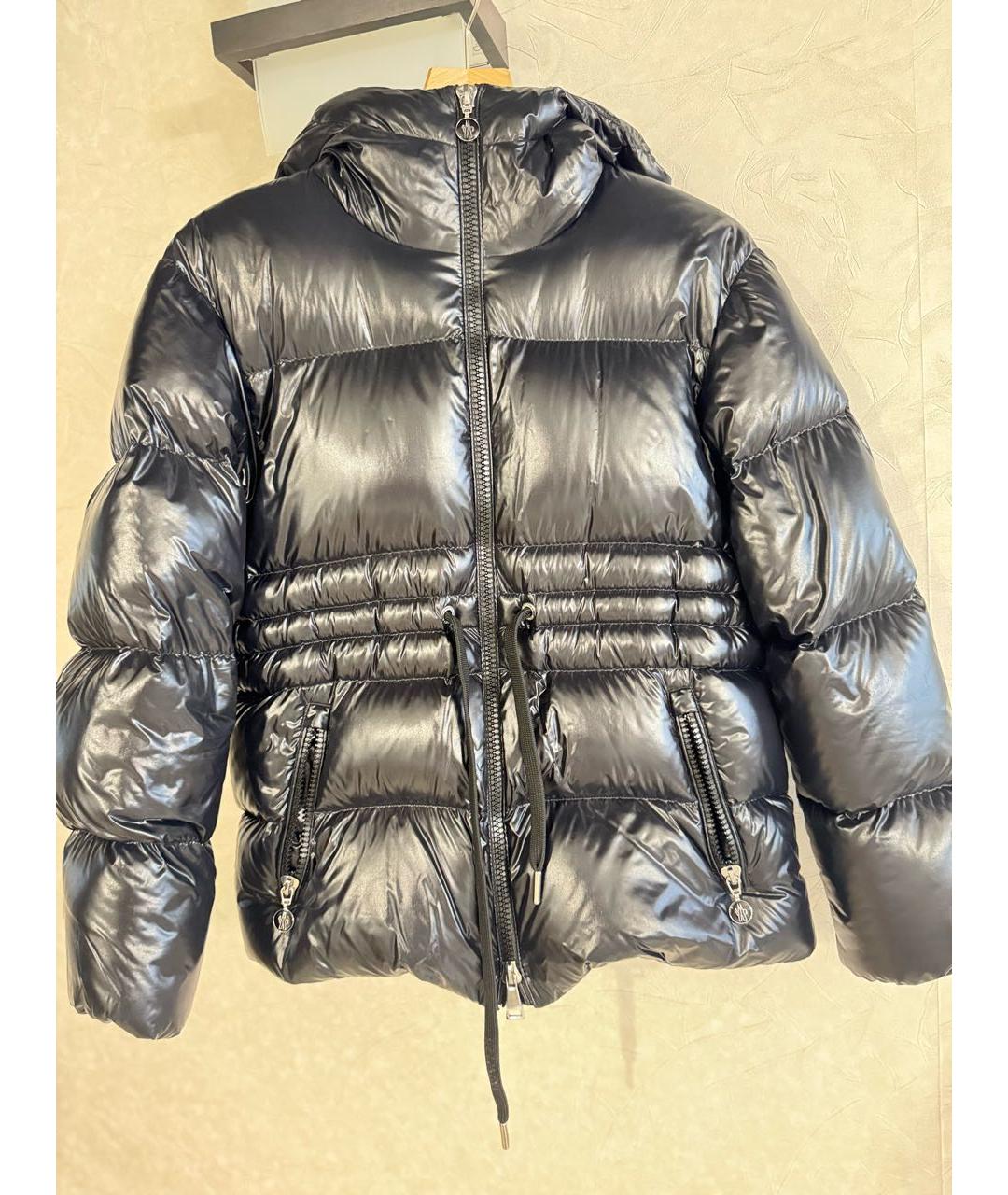 MONCLER Серебрянный полиамидовый пуховик, фото 9