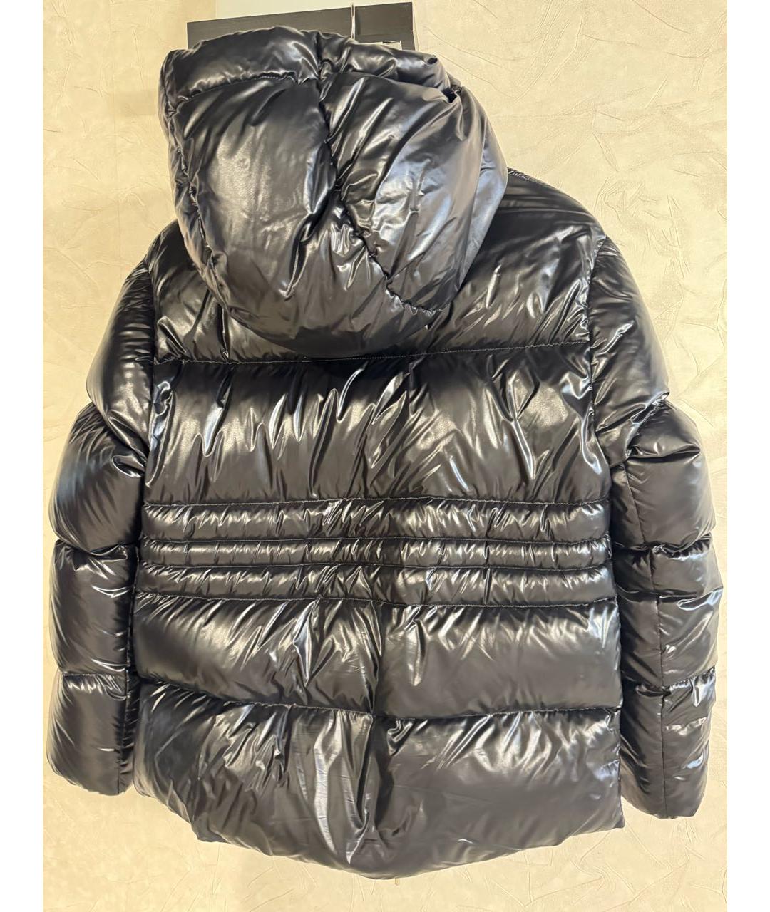 MONCLER Серебрянный полиамидовый пуховик, фото 2