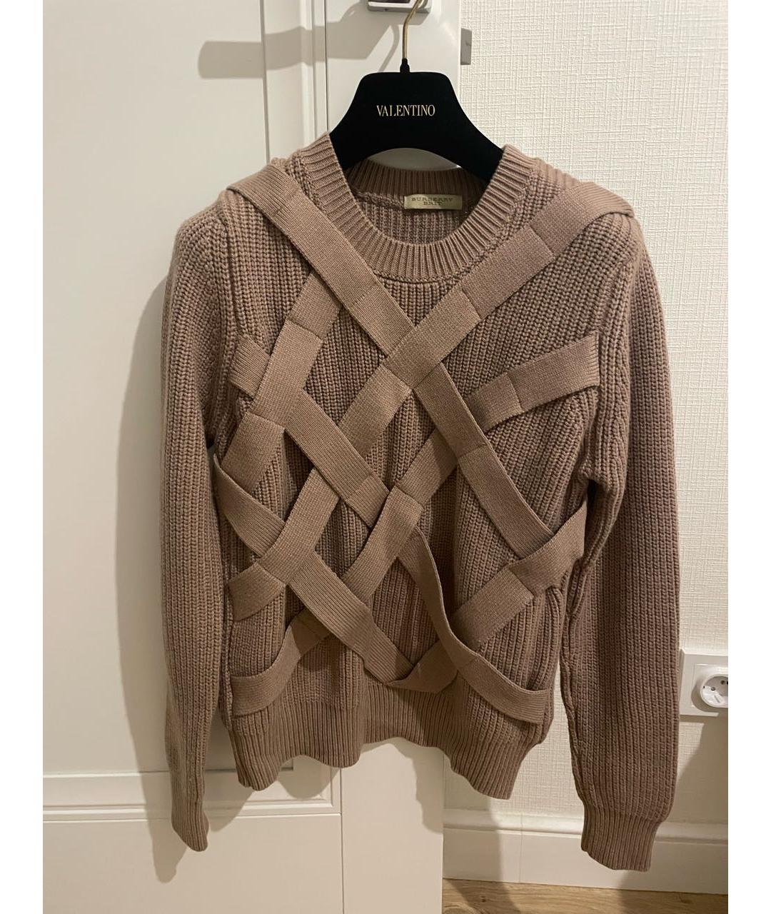 BURBERRY Коричневый кашемировый джемпер / свитер, фото 8