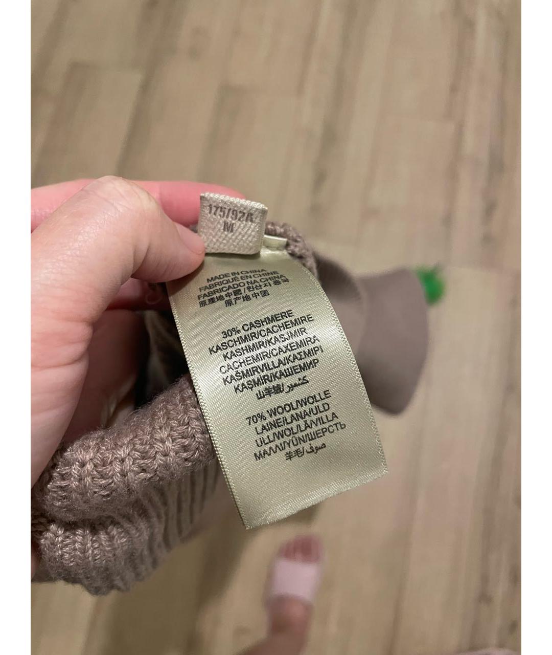 BURBERRY Коричневый кашемировый джемпер / свитер, фото 6