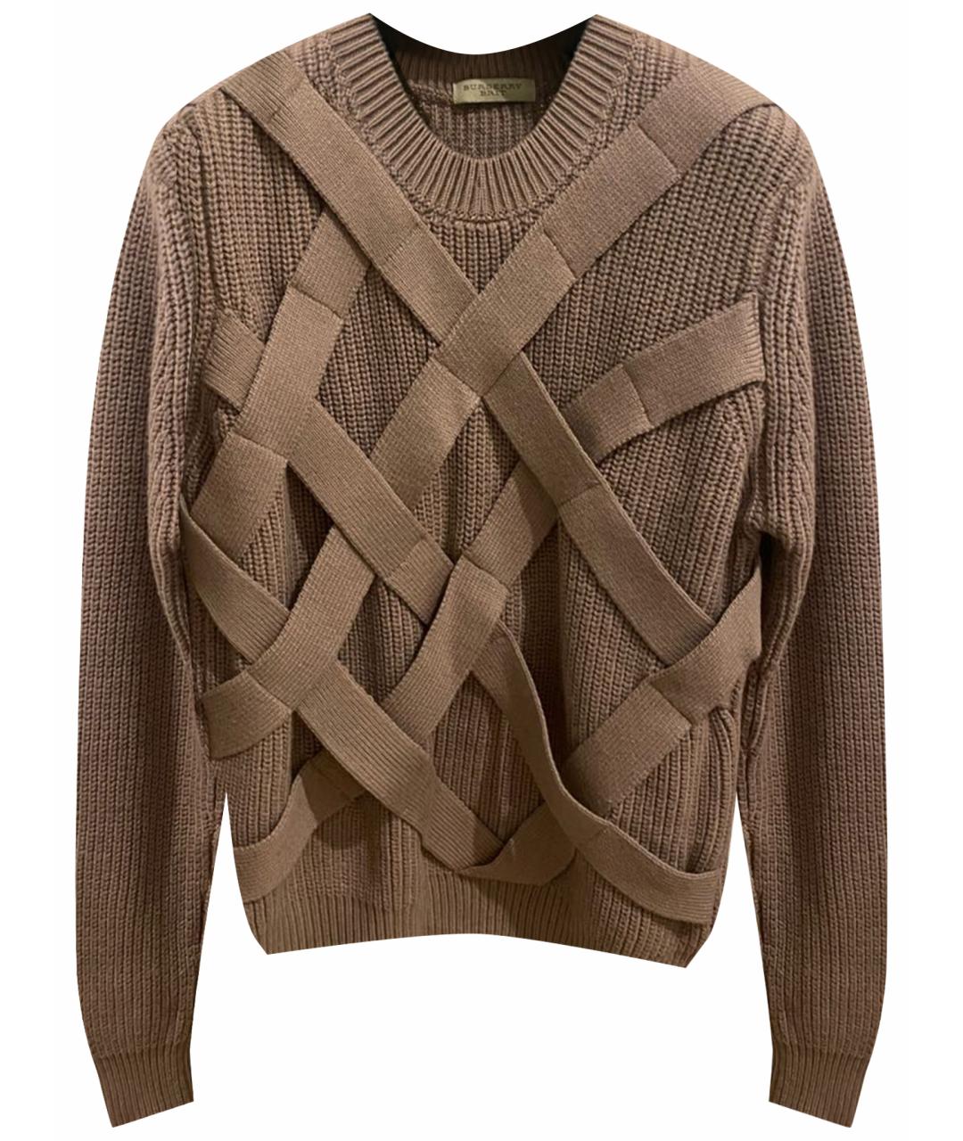 BURBERRY Коричневый кашемировый джемпер / свитер, фото 1