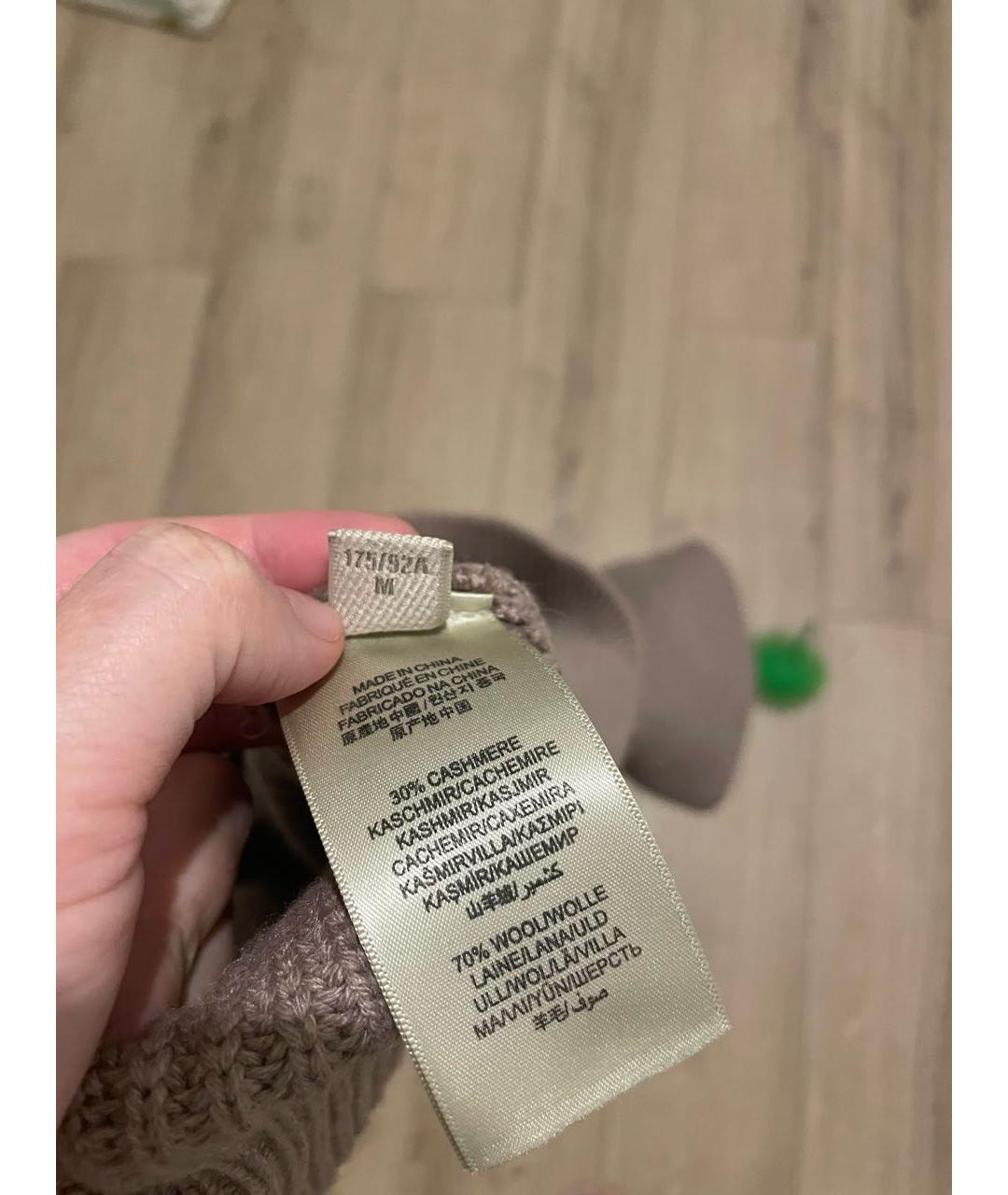 BURBERRY Коричневый кашемировый джемпер / свитер, фото 7