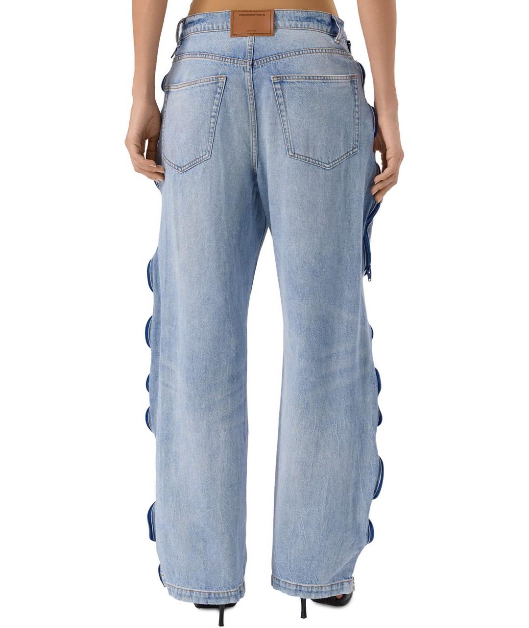 ALEXANDER WANG Голубые хлопковые прямые джинсы, фото 5