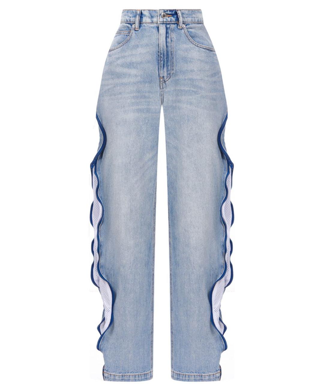 ALEXANDER WANG Голубые хлопковые прямые джинсы, фото 1