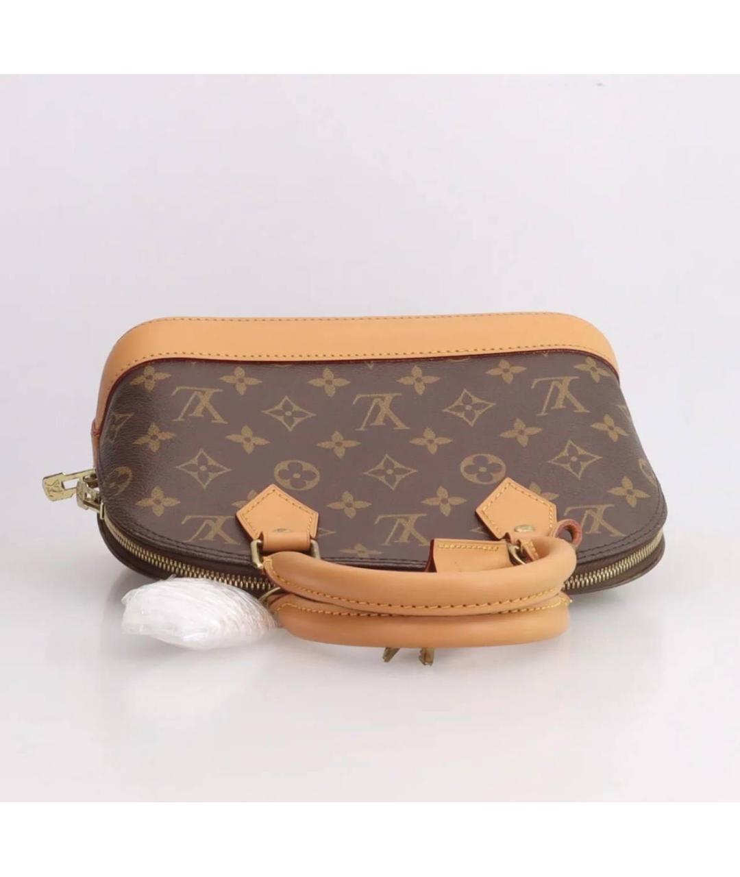 LOUIS VUITTON Коричневая сумка с короткими ручками из искусственной кожи, фото 2