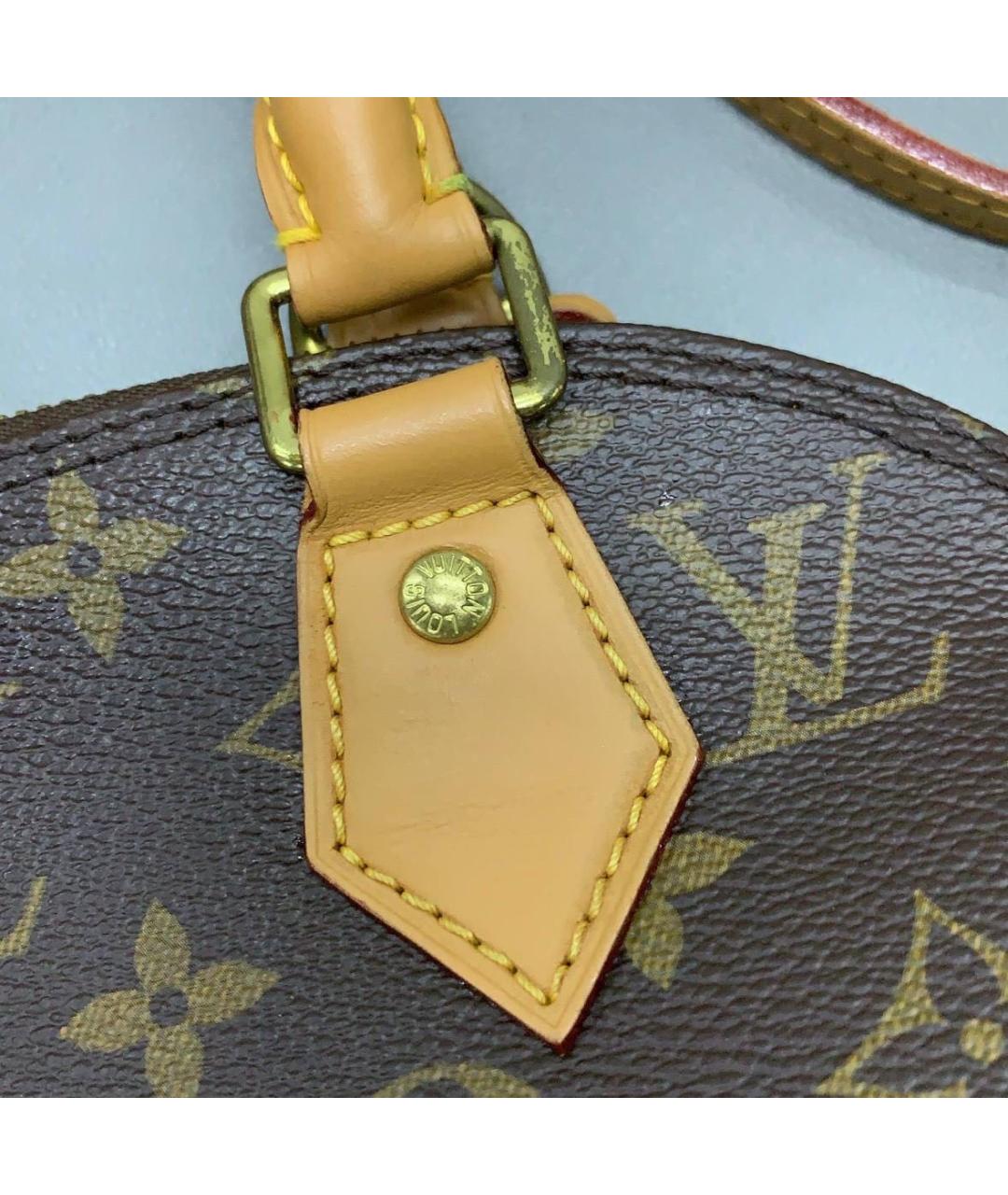 LOUIS VUITTON Коричневая сумка с короткими ручками из искусственной кожи, фото 6