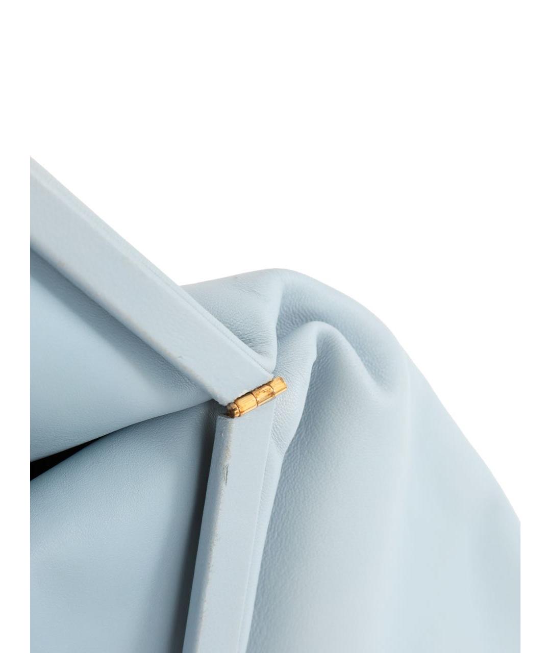 BOTTEGA VENETA Голубая кожаная сумка с короткими ручками, фото 5