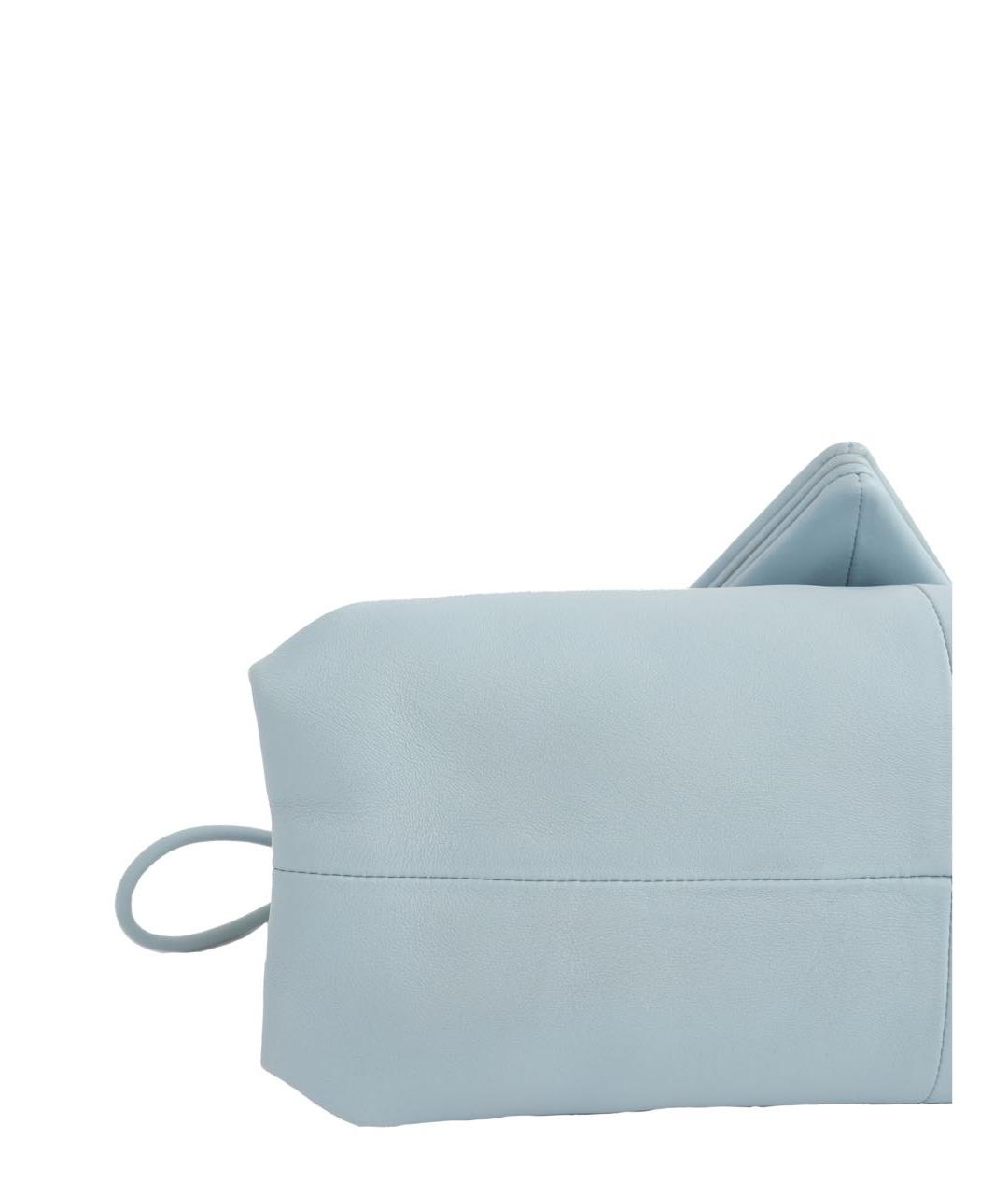 BOTTEGA VENETA Голубая кожаная сумка с короткими ручками, фото 7