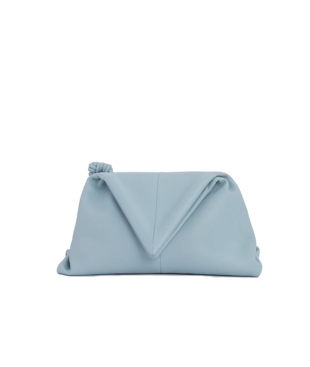 BOTTEGA VENETA Голубая кожаная сумка с короткими ручками, фото 9