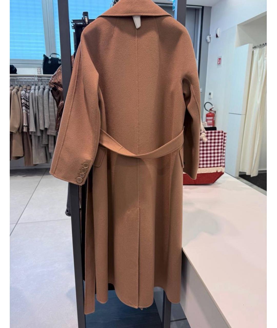 'S MAX MARA Коричневое шерстяное пальто, фото 2