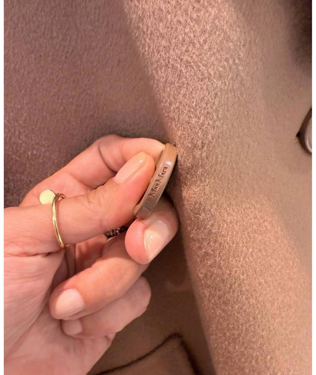 'S MAX MARA Коричневое шерстяное пальто, фото 3