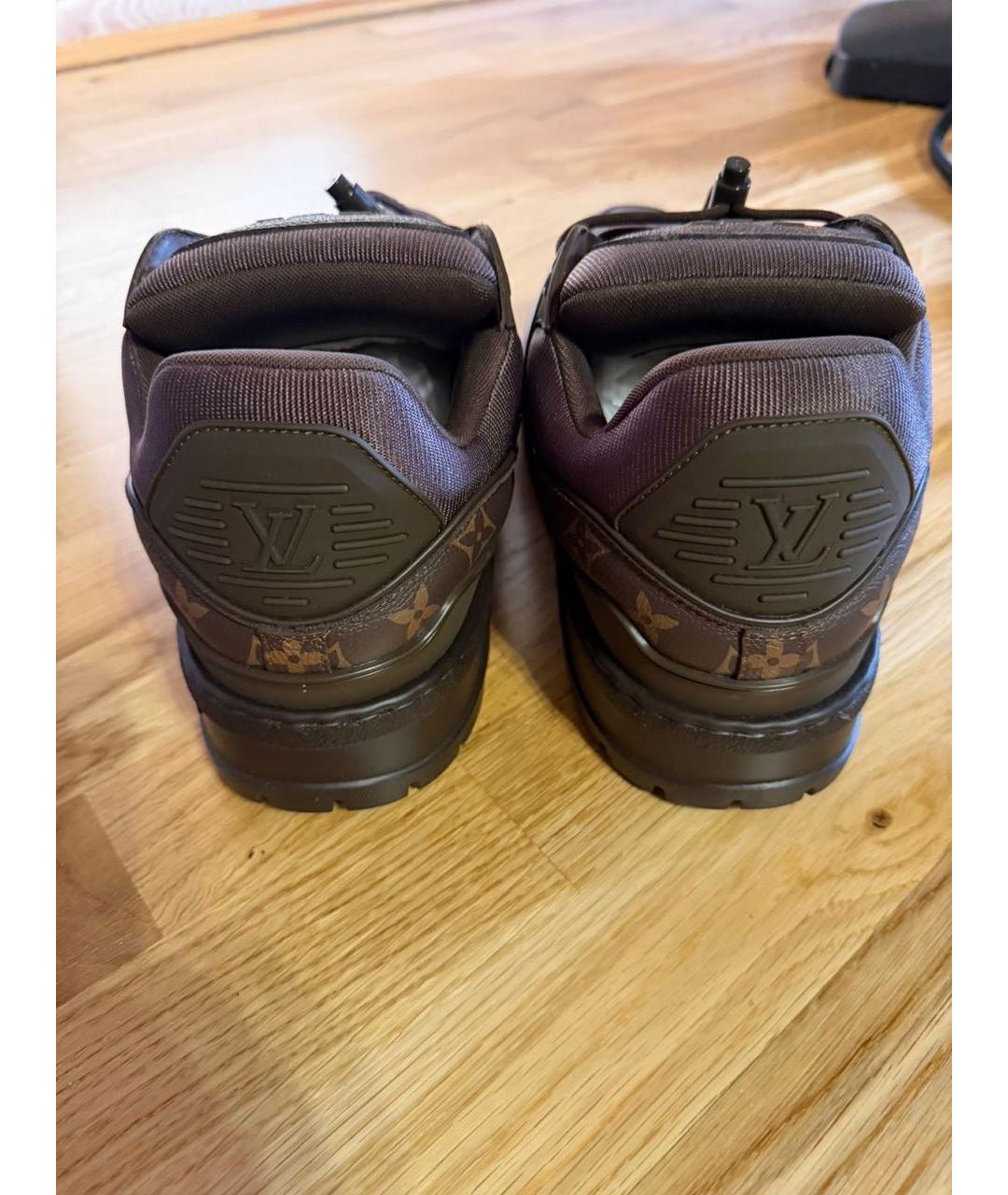 LOUIS VUITTON Коричневые высокие кроссовки / кеды, фото 4