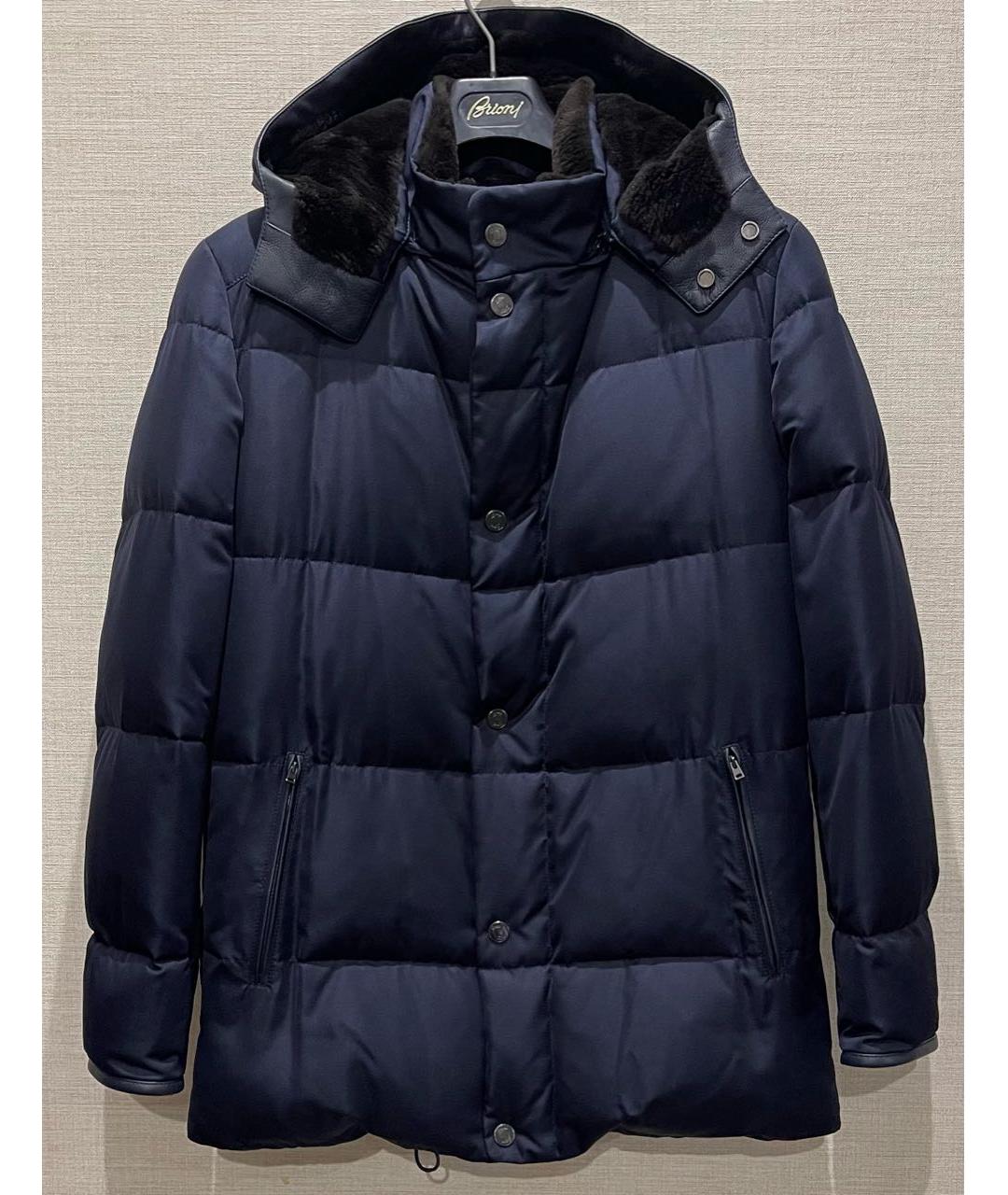 BRIONI Черный шелковый пуховик, фото 9