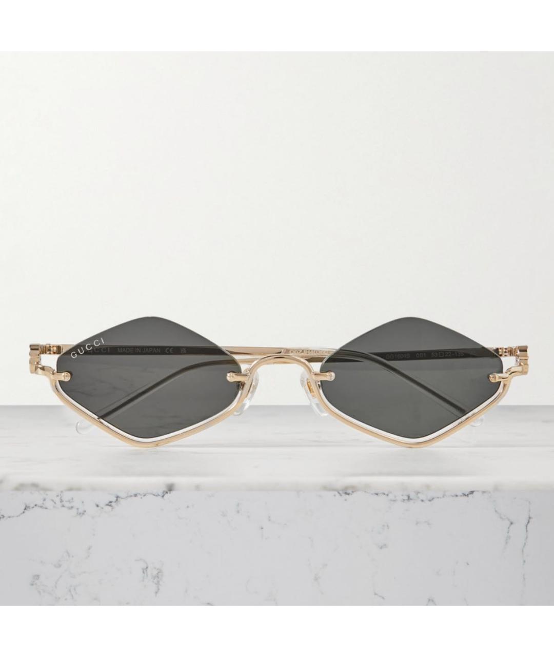 GUCCI Черные металлические солнцезащитные очки, фото 7