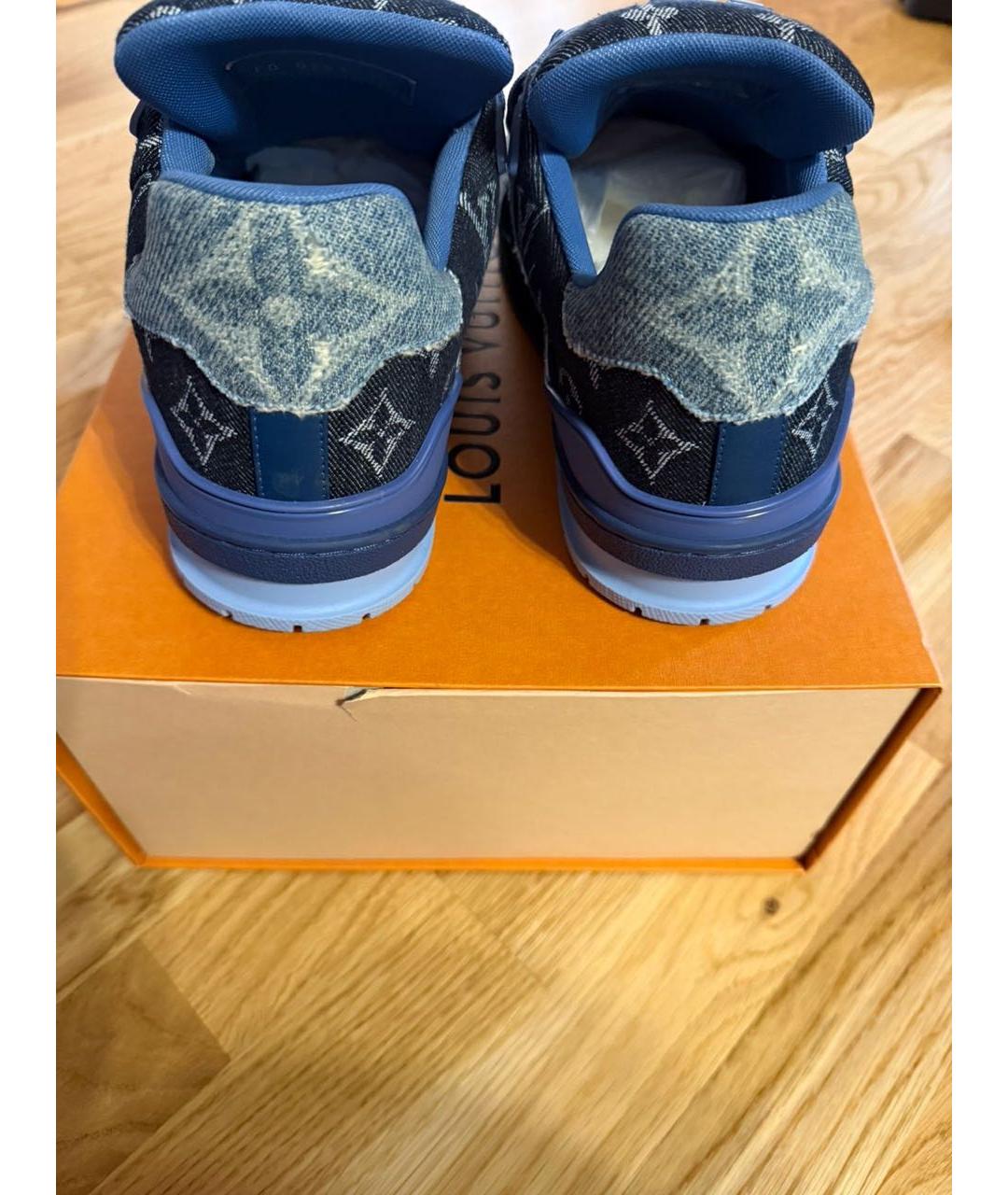 LOUIS VUITTON Синие низкие кроссовки / кеды, фото 2