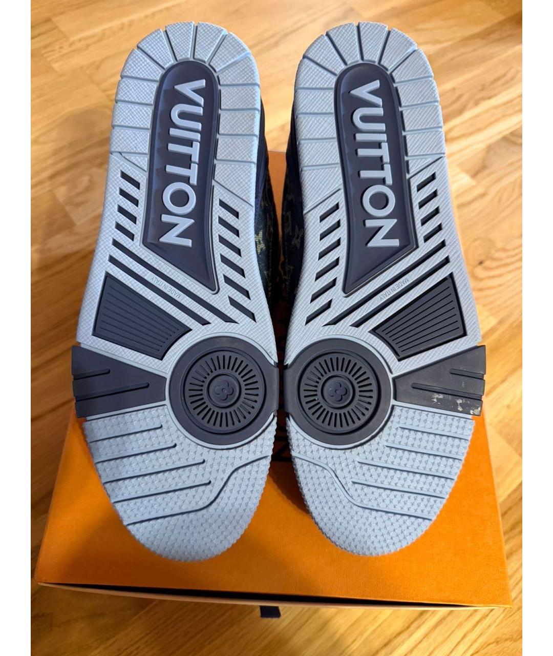 LOUIS VUITTON Синие низкие кроссовки / кеды, фото 3