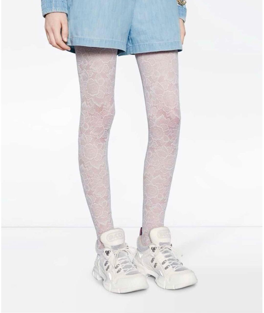 GUCCI Белые кожаные кроссовки, фото 5