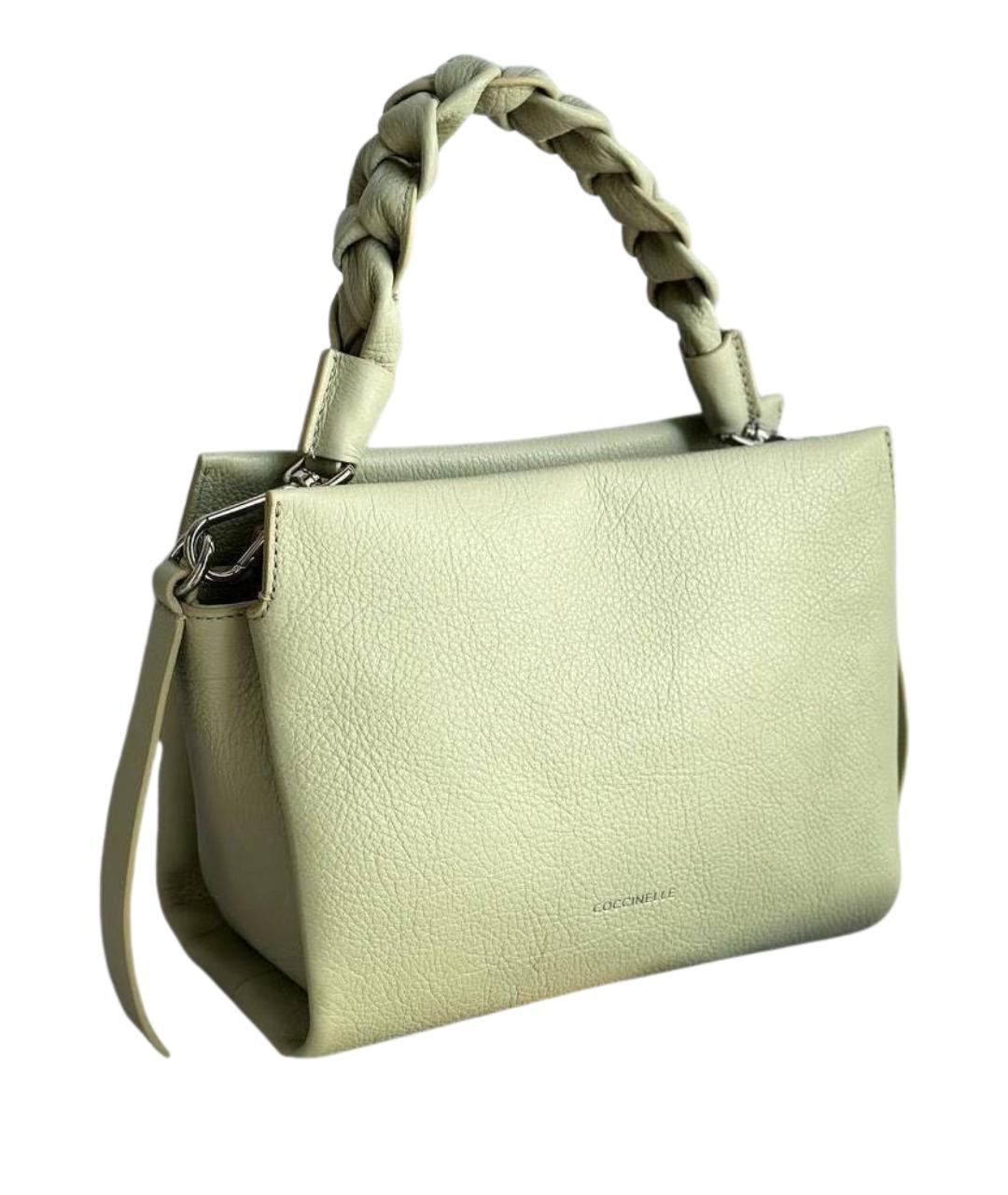 COCCINELLE Зеленая кожаная сумка через плечо, фото 1