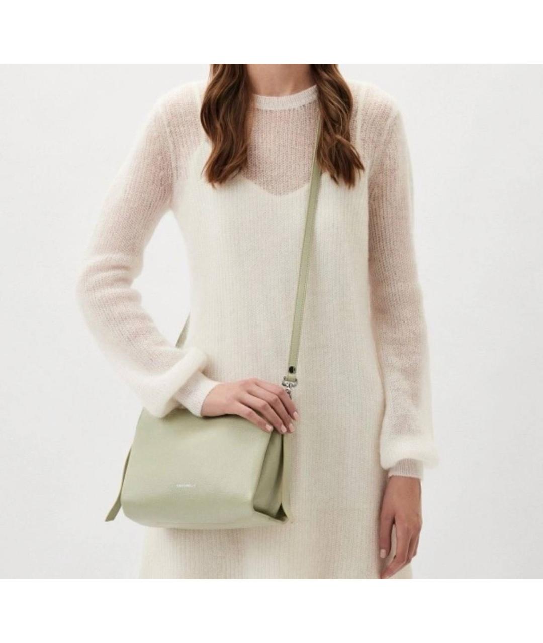 COCCINELLE Зеленая кожаная сумка через плечо, фото 5