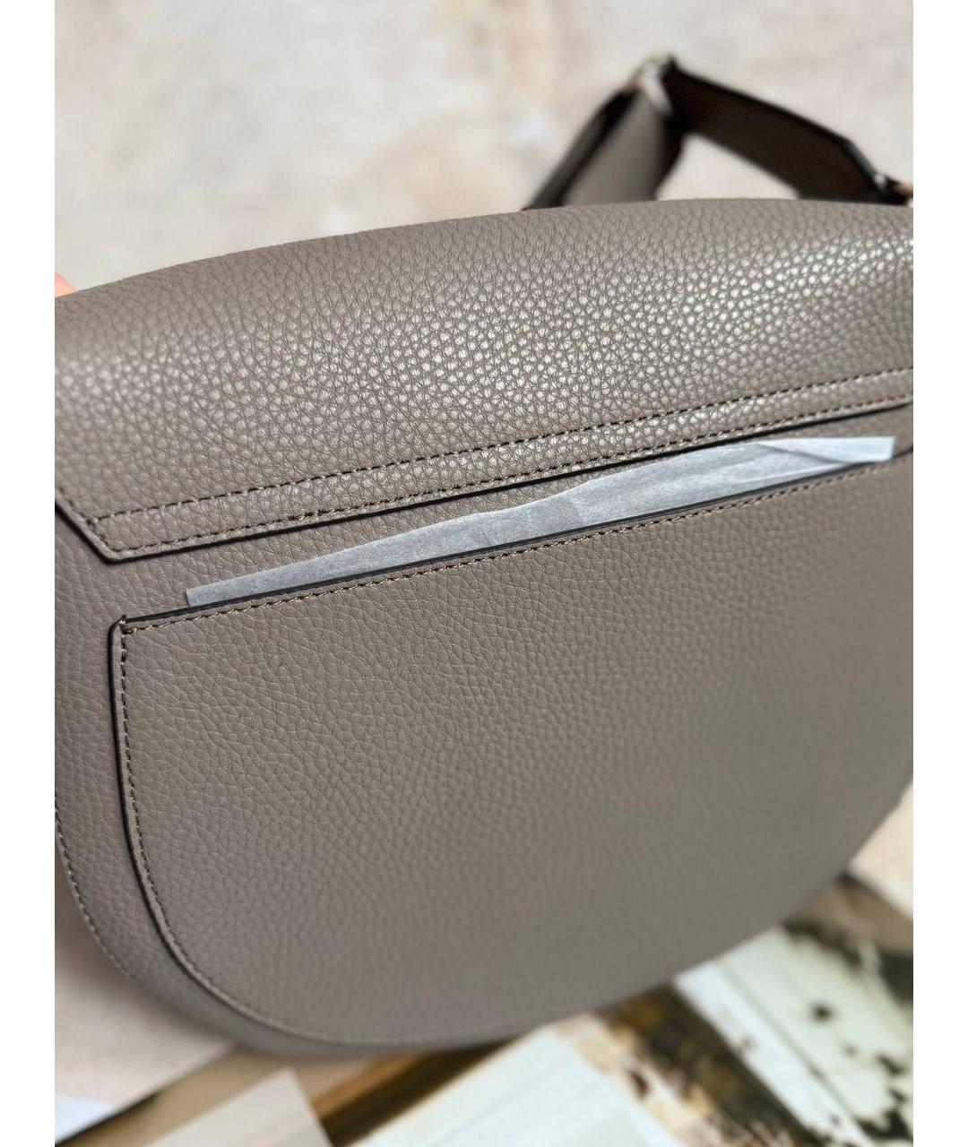 FURLA Серая кожаная сумка через плечо, фото 3