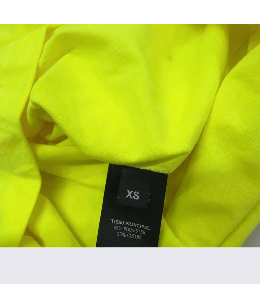 VETEMENTS Желтая хлопковая футболка, фото 5