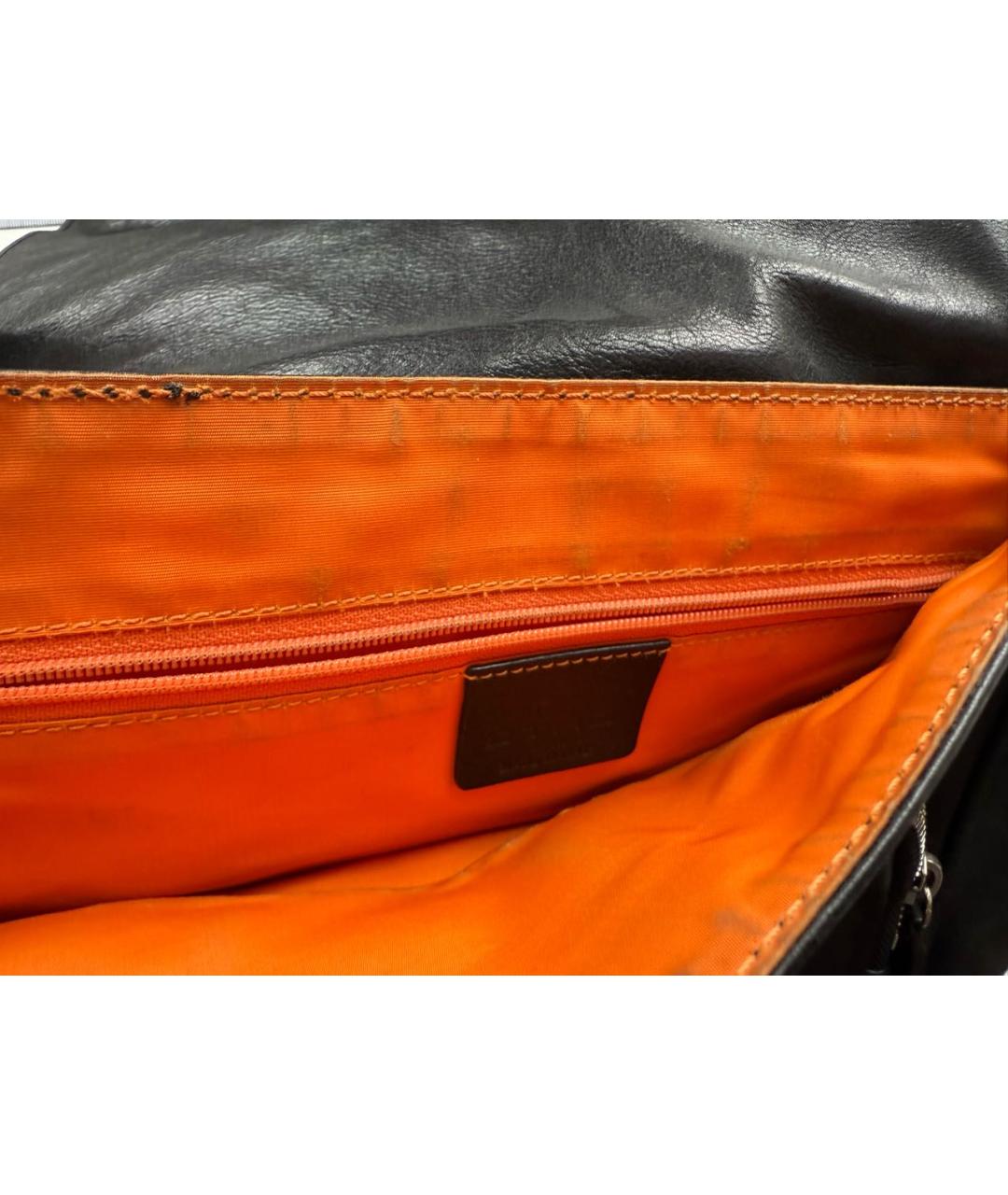 ETRO Антрацитовая кожаная сумка на плечо, фото 7