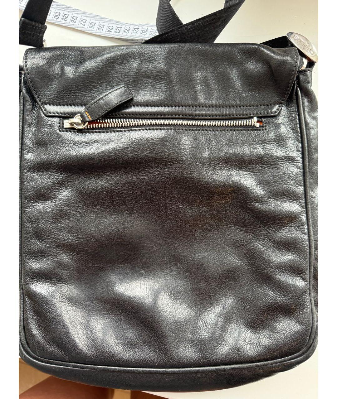 ETRO Антрацитовая кожаная сумка на плечо, фото 2