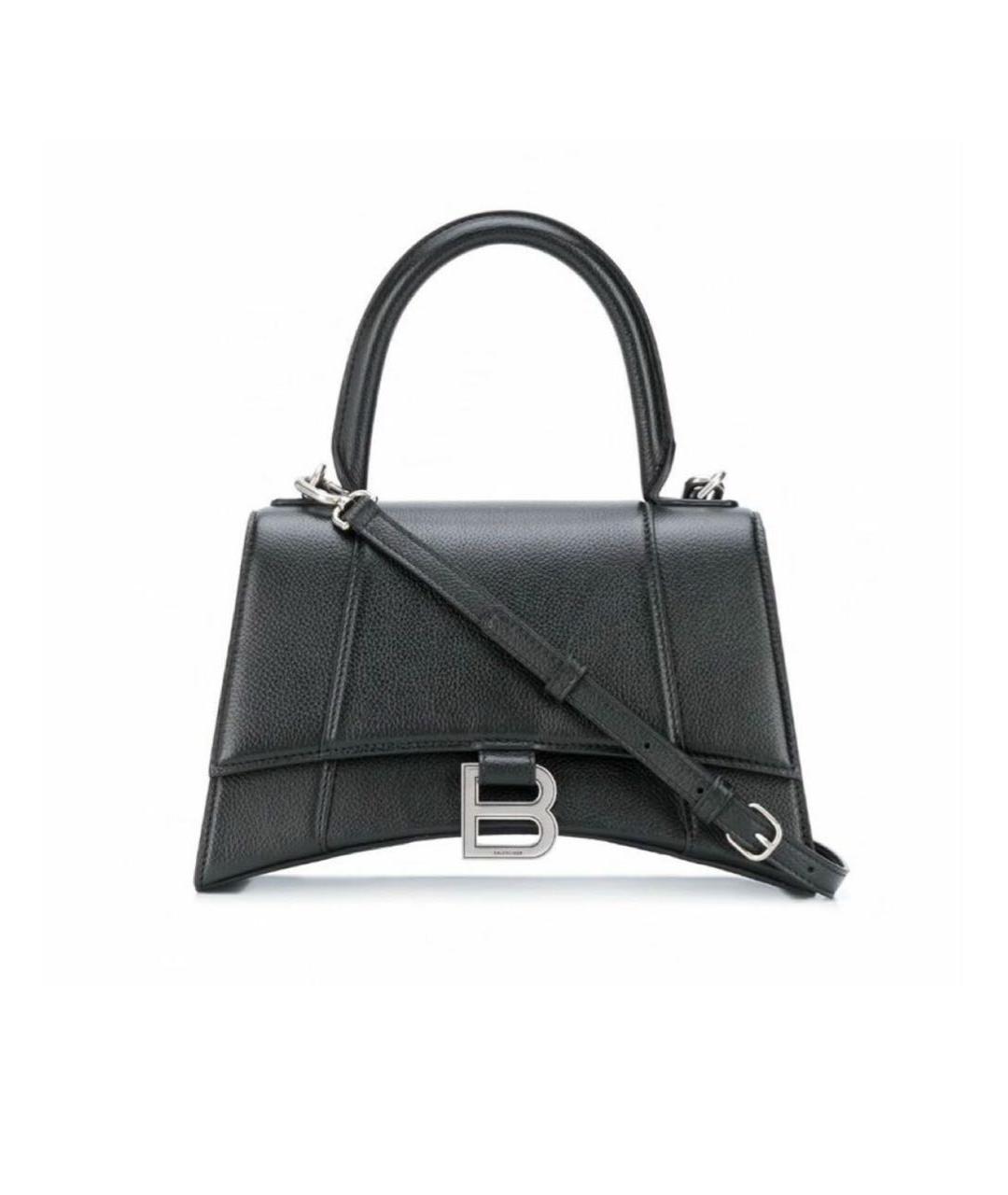 BALENCIAGA Черная кожаная сумка с короткими ручками, фото 1