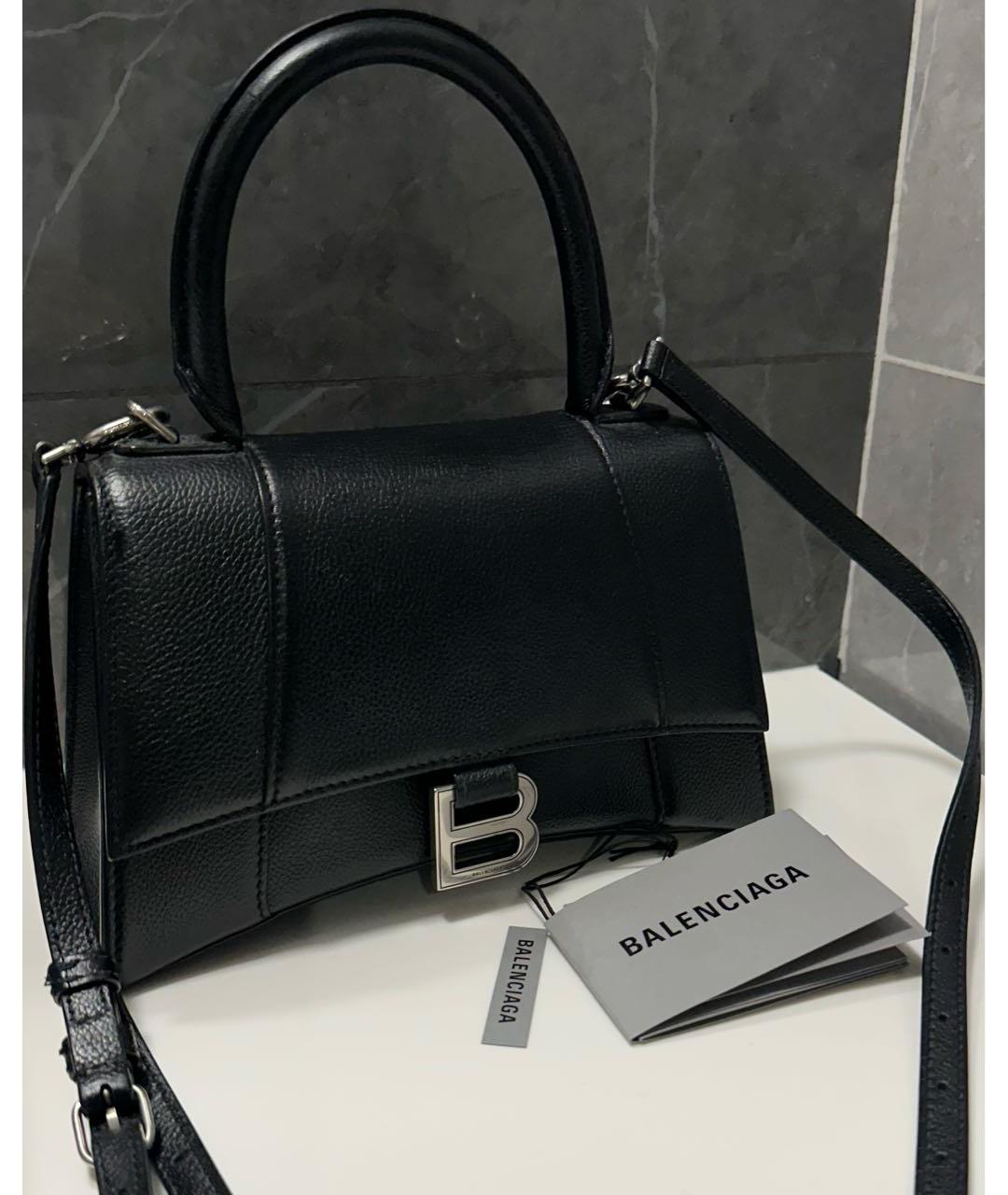 BALENCIAGA Черная кожаная сумка с короткими ручками, фото 5