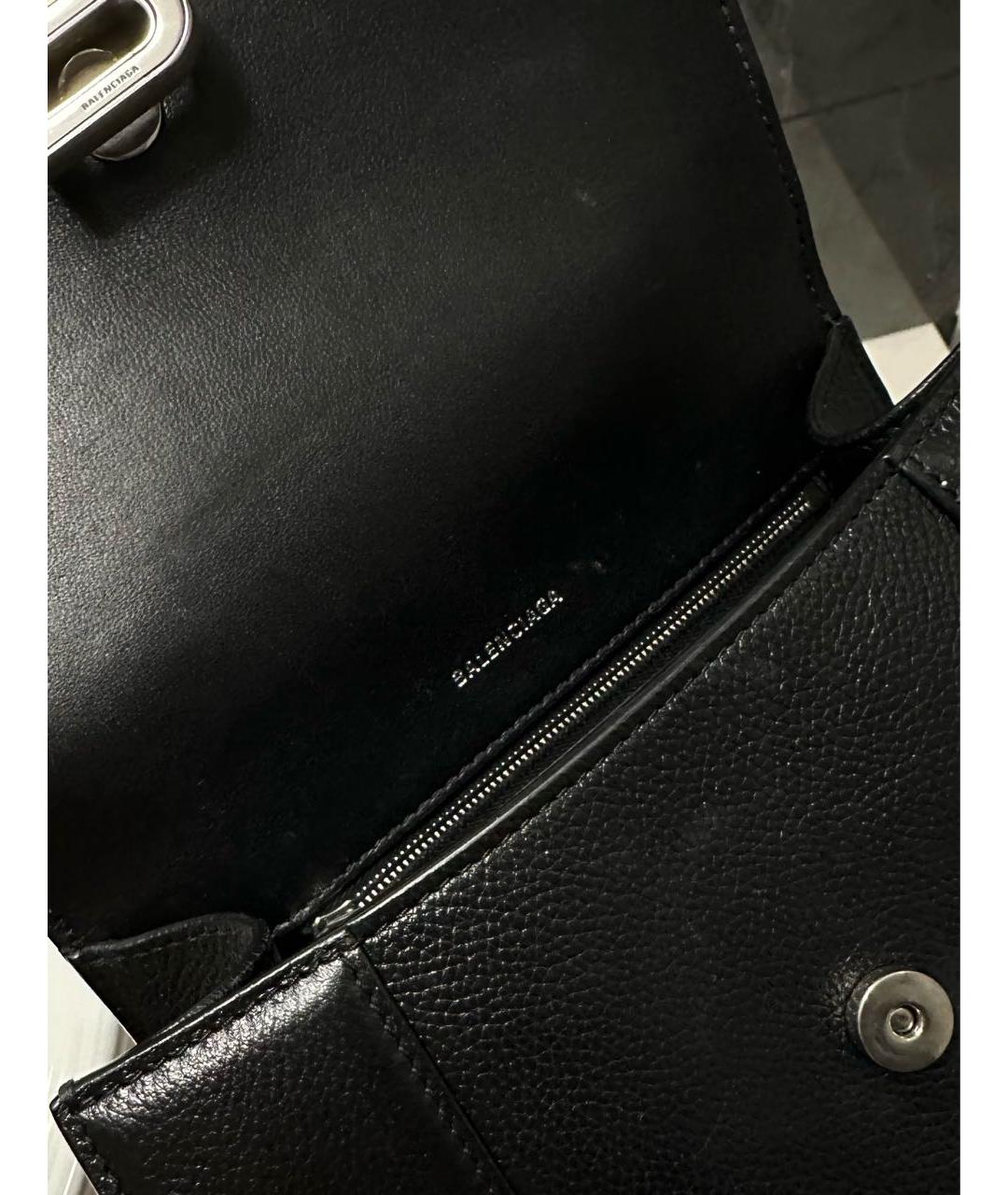 BALENCIAGA Черная кожаная сумка с короткими ручками, фото 8