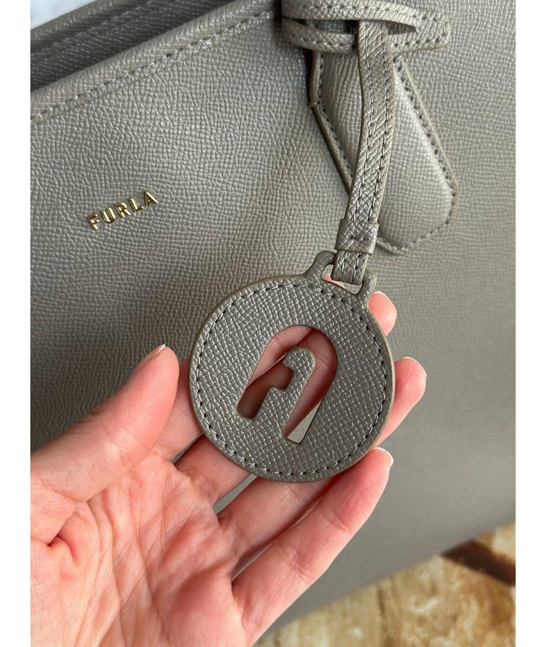 FURLA Бежевая кожаная сумка тоут, фото 6