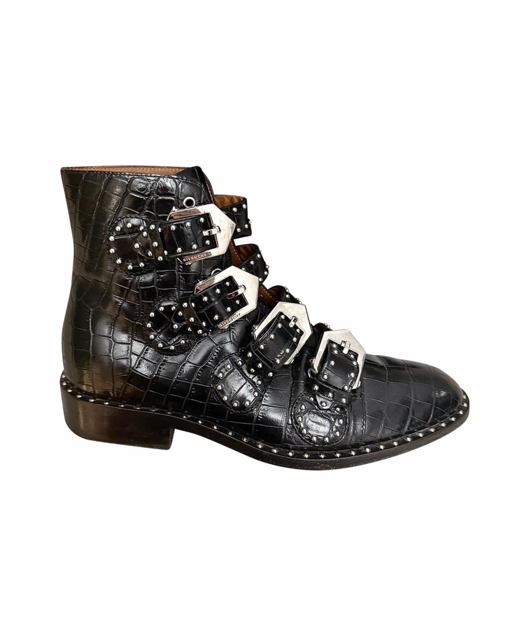 GIVENCHY Черные кожаные ботинки, фото 1
