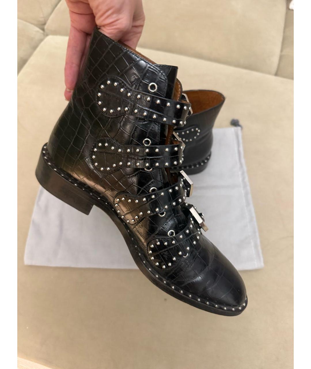 GIVENCHY Черные кожаные ботинки, фото 4