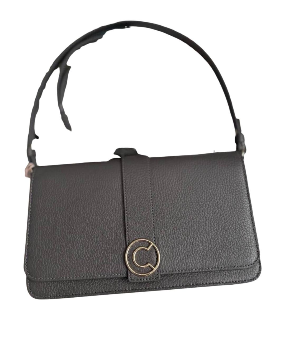 COCCINELLE Антрацитовая кожаная сумка через плечо, фото 8
