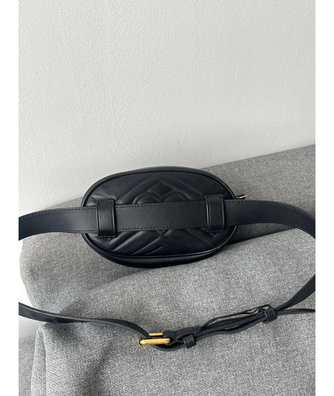 GUCCI Черная кожаная поясная сумка, фото 3