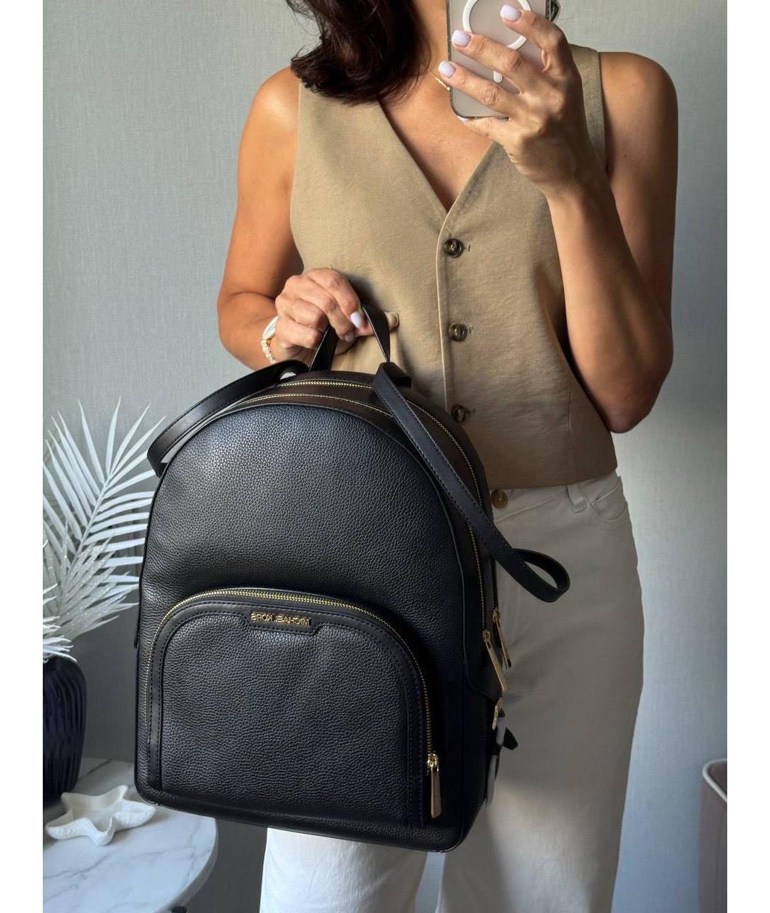 MICHAEL KORS Черный кожаный рюкзак, фото 3