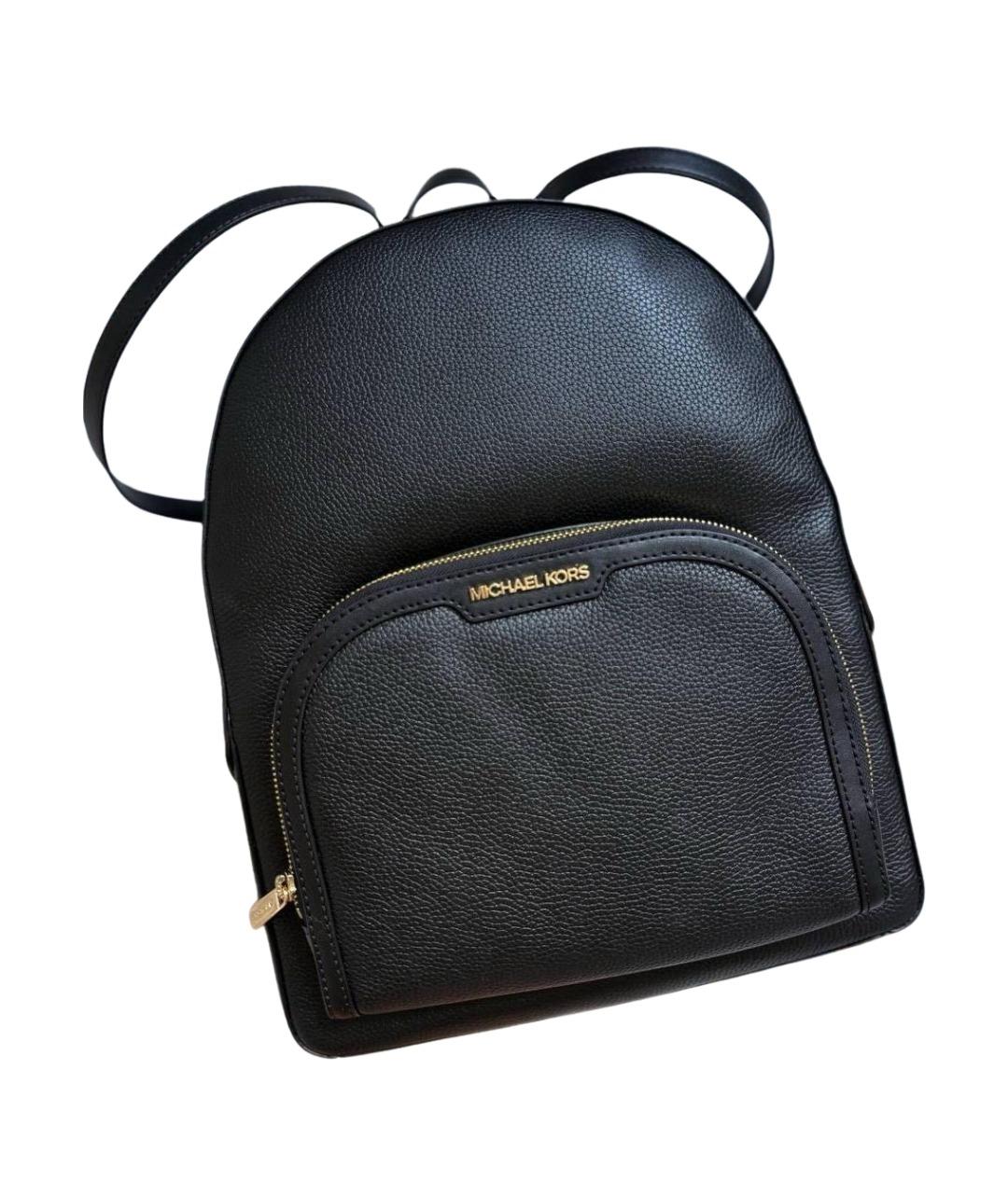 MICHAEL KORS Черный кожаный рюкзак, фото 1